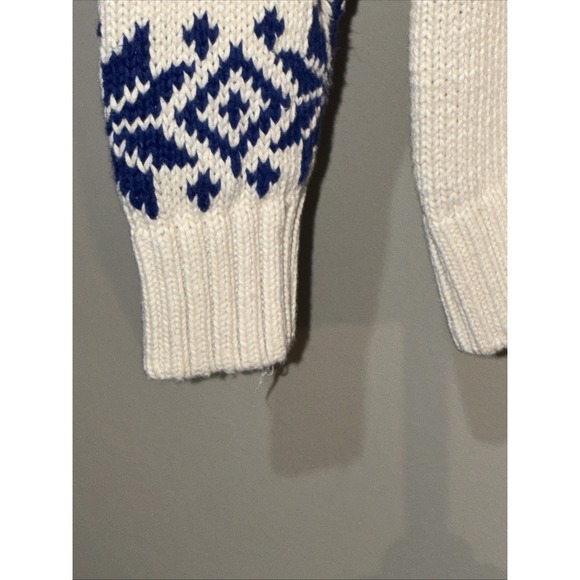 GH Bass Sweater Vintage Large Cotton/ramie Mix Snowflake Design - Picture 3 of 14